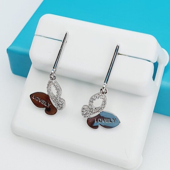 "925 Sterling Silver CZ Beautiful Lovely Earrings for Women, 1USPAR4259 - Picture 4 of 11
